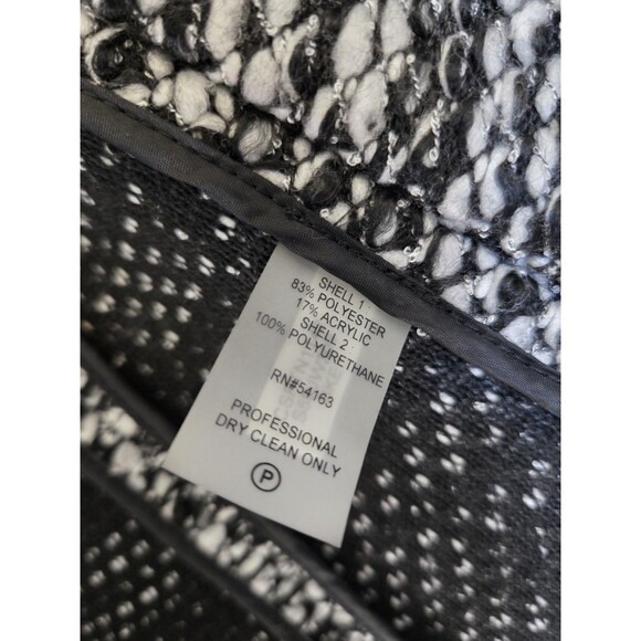 Calvin Klein Peacoat Womens 4 Black White Double Breasted Old Money Classic Warm - Picture 9 of 10